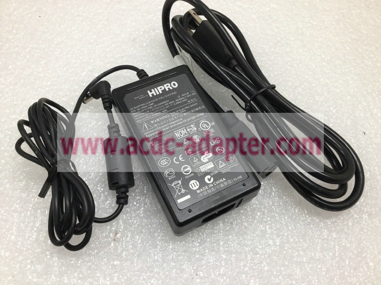 Original Hipro AC Adapter HP-O2040D43 50-14000-148R 16V 3.75A Power Supply Charger